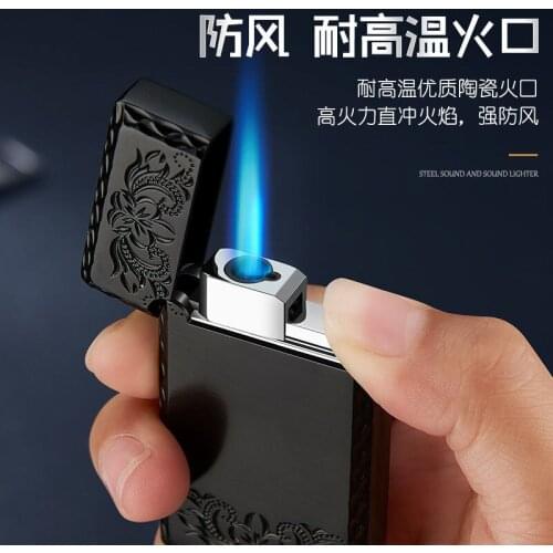 Inflatable Cigarette Lighter, Advanced Mens Personality, New High-end Windproof Lighter Gift