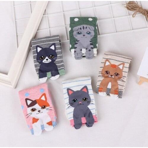 Cartoon Sock Fashion Cute Animal Socks Cotton Lovely Female Cute Novelty Creative Kawaii Autumn Sock