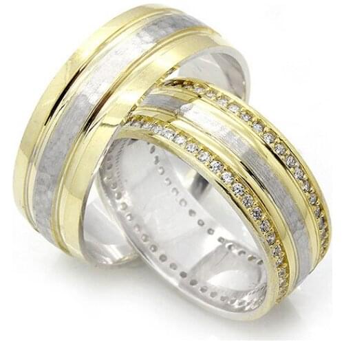 Couple Wedding Ring Sterling Silver 925 Woman And Man Luxury Jewelry Bands Engagement Anniversary Anatolian Civilization Models