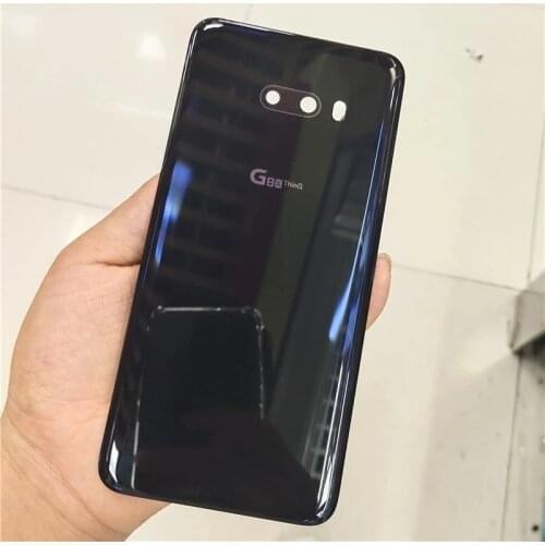 For LG G8X ThinQ LMG850EMW Original Glass Back Battery Cover Rear Glass Door Housing Case +Adhesive Sticker