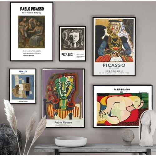 Pablo Picasso Abstract Portrait Art Posters And Prints Classic Canvas Painting Wall Pictures For Modern Living Room Home Decor