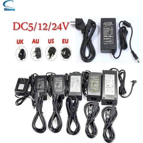 DC 5V 12V 24V 1A 2A 3A 5V 6A 7A 8A 10A Power Supply AC 110V 220V for 5050 3528 5630 LED Strip Light Transformer Charger Adapter