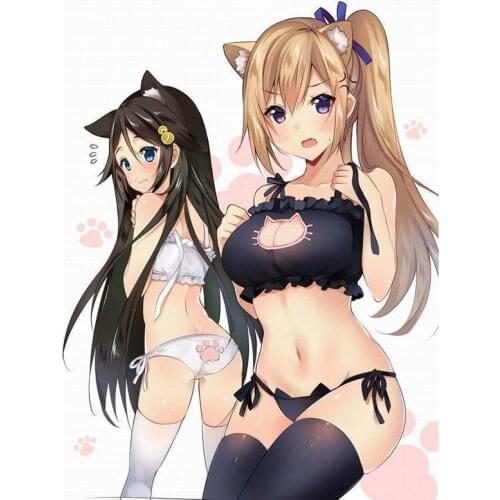 Japanese Cute Sexy Costume Neko Cat Keyhole Hollow Bra Briefs Bell Choker Collar Anime Cosplay Lingerie Set Underwear Women