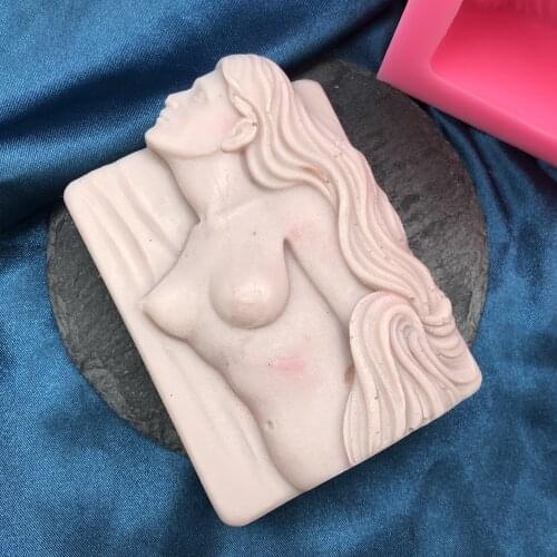 Naked Woman Silicone Soap Mold Sexy Lady Candle Soap Resin Mold Nude Female Figure