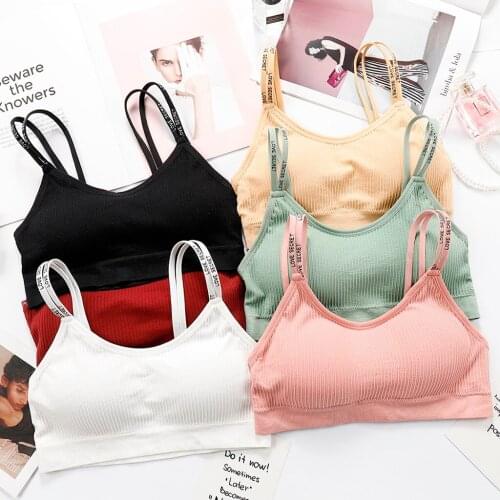 Women Solid Bras Push Up Bra Sexy Bra Top Vest Breathable Chest Pad Wearing Sports Underwear Comfortable breathable Bra A3