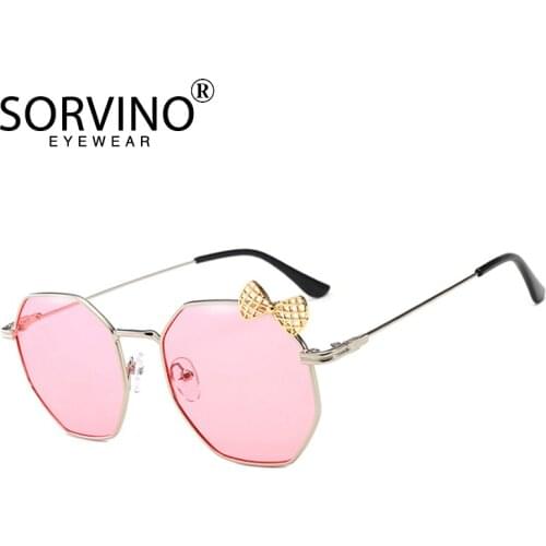 SORVINO Retro Shades for Women 2020 Gril Square Sunglasses Luxury Brand Designer 90s Rave Festival Pink Hexagon Sun Glasses P319
