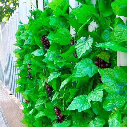 2.3m 20 Long Artificial Plants Green Ivy Leaves Artificial Grape Vine Fake Parthenocissus Foliage Leaves Home Wedding Bar Decor