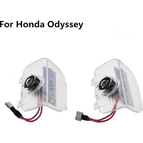 2pcs Welcome Light For Honda CR-Z SPIRIOR Odyssey Elysion Car Door Logo Shadow Projector Lamps LED Car Decor Lighting Gadgets