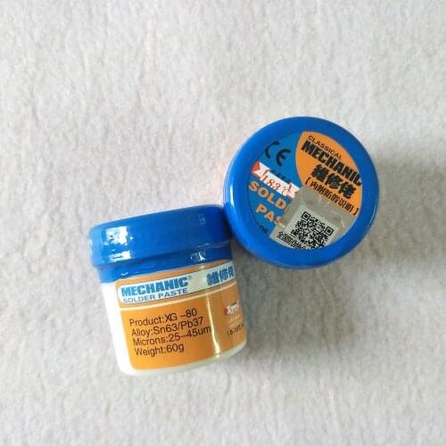 2PCS/Lot Original soldering Paste Flux MECHANIC XG-80 Solder tin Sn63/Pb37 For Hakko 936/ts100 852D++ Soldering iron