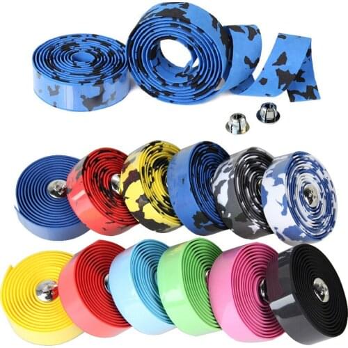 New 2pcs Bicycle Road Bike Sports Cork Handlebar Tape + 2 Bar Plug Road Bike Bicycle Handlebar Tape Cycling Bandage
