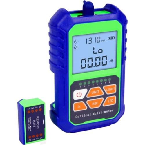 2 IN 1 High Accuracy Optical Power Meter with RJ45 Fiber Tester Self-Calibration with 6 Wavelengths