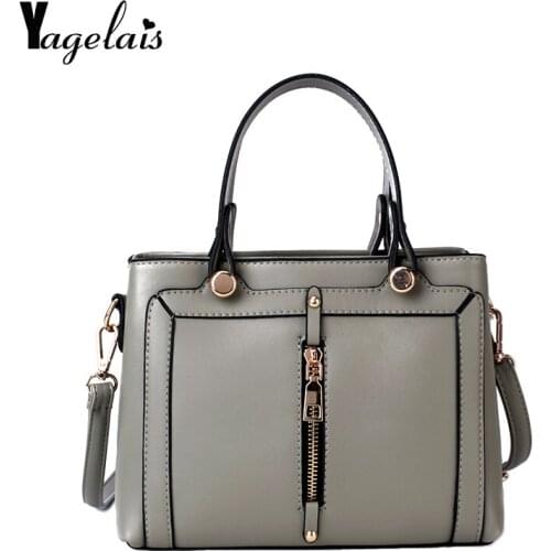 2019 Vintage Leather Handbags Big Women Bag High Quality Casual Female Bags Totes for Daily Shopping Crossbody Shoulder Bags