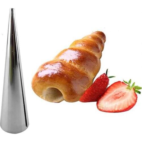 DIY Horn Baking Cake Mold Spiral Baked Mold Stainless Steel Croissants Molds Eco-friendly for Cream Horn Baking Pastry Tool 3Pcs