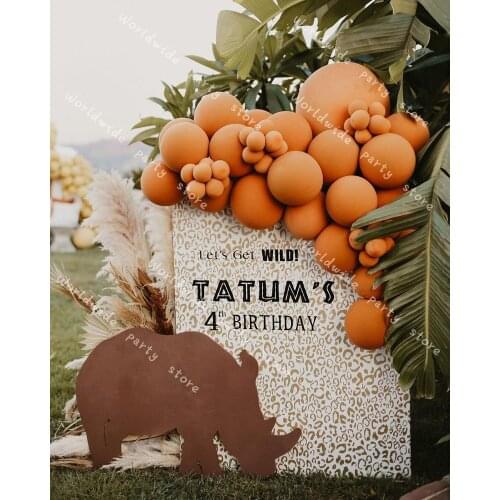 18/12/10/5Inch 50pcs Balloons Garland Arch Retro Orange Latex Wedding Birthday Party Supplies Baby Shower Globos Balloons Decor