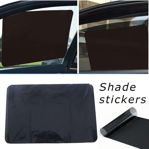 Car Static Sunshade Stickers Set Black PVC Auto Window Windshield Sun Block Vehicle Film Electrostatic Adsorption Car Curtain