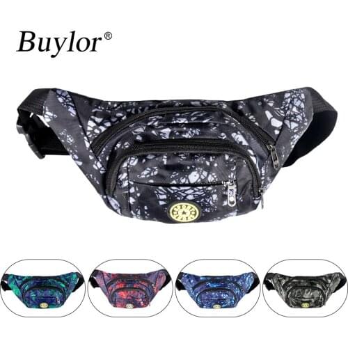 Buylor Waist Pack Casual Women Belt Bag Functional Polyeste Fabric Fanny Pack For Men Hip Bum Bag Pouch Banana Bag