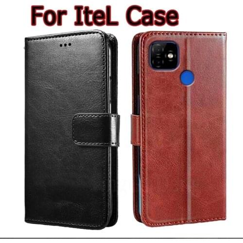 Luxury Leather Wallet Case For Itel Vison 2 1 Pro Plus S15 S16 P36 Pro Play Vision1 Pro Holder Card Slots Flip Cover Stand Bag