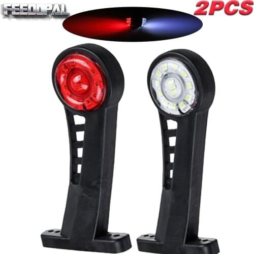 FEEDOPAL 2PCS Truck Trailer Tail Neon Side Position Light 28LED Guide Lamp Long Life Multi Mode Switching 24V IP68 Waterproof