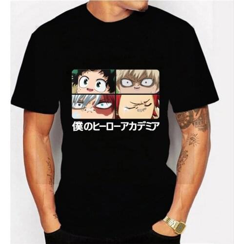 My Hero Academia Anime Manga T Shirt New shoto Todoroki Bakugou Katsuki Ochaco Uraraka Nice Loose T-shirt Men Tee Shirt