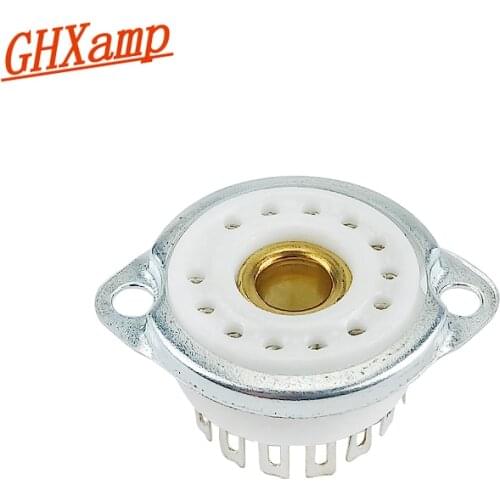 GHXAMP Ceramic Tube Socket QS30-1 SZ-8 YS30-3 Glow Tube Base Fluorescent Valve Holder Lampstand 13-Pin Audio Amplifier Parts 1pc
