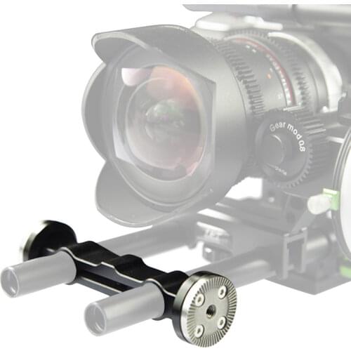 LanParte 15mm Double Rod Clamp with Rosette Standard Rosette Lock with M6 Threaded Hole