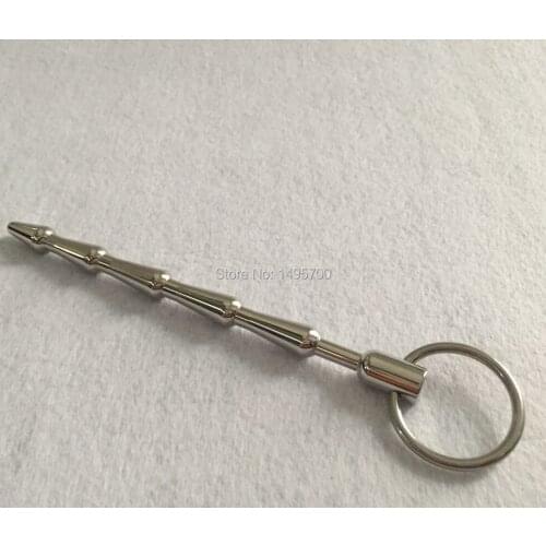 Metal penis plug irritation male masturbation blocking the urethra rod pull beads catheterization dilator comrades,urethral plug