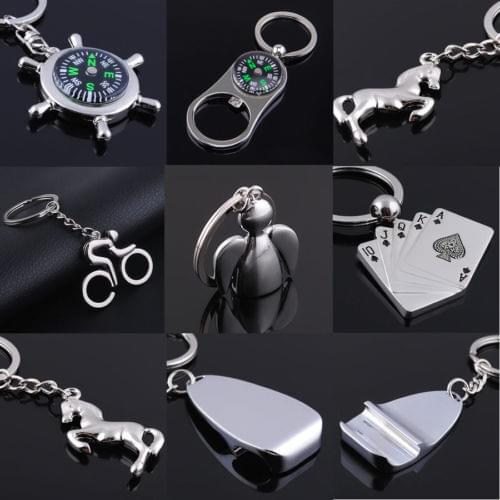 Men Creative Alloy Metal Keyfob Car Keyring Keychain Compass Key Chain Ring Gift #kui