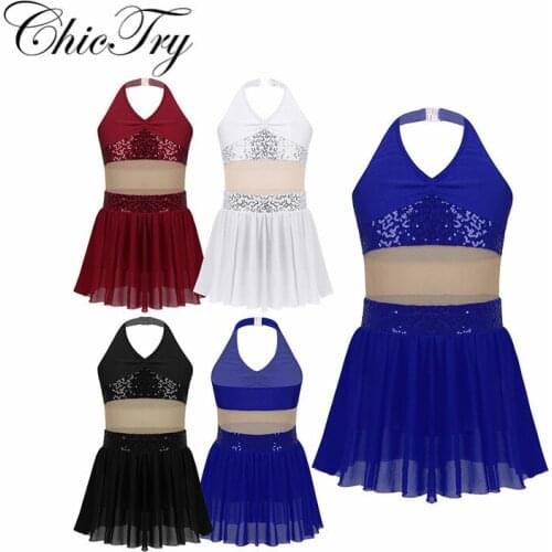 Girls Princess Ballerina Fairy Party Costume Kids Sequined Flower Dress Girls Gymnastic Ballet Leotard Tutu Dancewear Dress