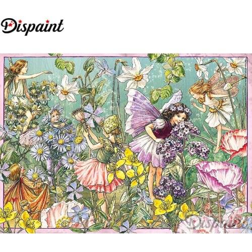 Dispaint Full Square/Round Drill 5D DIY Diamond Painting "Butterfly fairy" 3D Embroidery Cross Stitch Home Decor Gift A18471