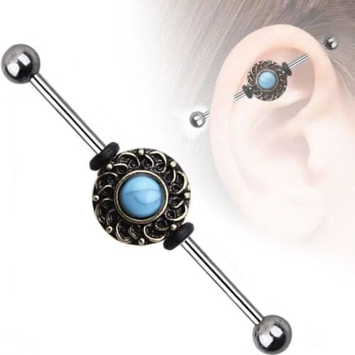 New arrival scaffold barbells surgical Stainless Steel big cross dangle industrial barbell piercing