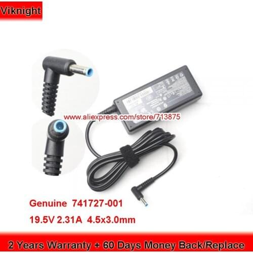 Genuine 45W 19.5V 2.31A 741727-001 ADP-45WD B TPN-C125 AC Adapter for HP ENVY 15 17 STREAM 11 15-AB253CA 740015-002 TPN-129