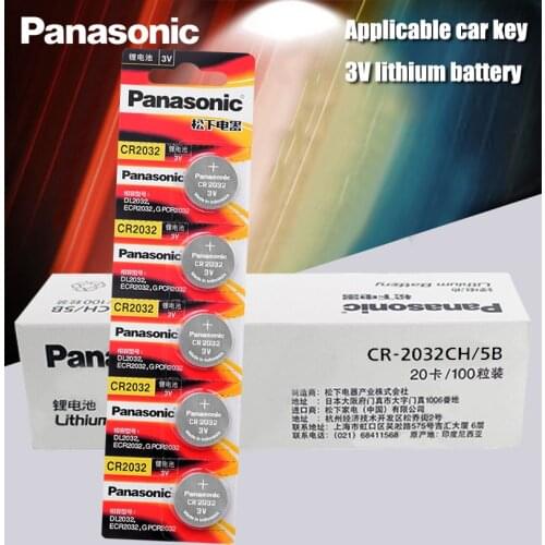 Panasonic Original 100pcs/lot cr 2032 Button Cell Batteries 3V Coin Lithium Battery For Watch Remote Control Calculator cr2032