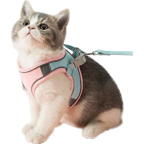 Legendog 1pc Cat Leash Harness Set Reusable Reflective Pet Walking Harness Cat Vest Harness For Small Medium Dog Cat Pet