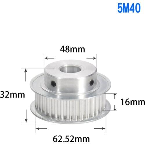 1Pcs BF-type 40-45 Teeth 5M Timing Belt Pulley Slot Width 16mm/21mm Bore 8mm-25mm For 15mm/20mm Belt CNC Machine/Step Motor