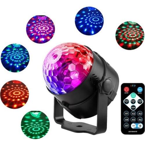 Stage Light RGB LED Party Effect Disco Ball Light Sound Activate Laser Projector RGB Stage Light Music Christmas KTV Party