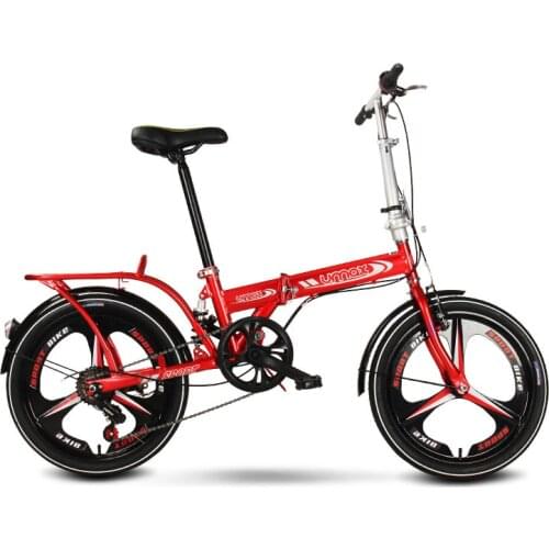 Folding Bicycle 20 Inch Three Knife Wheel Shifting Shock Absorption Adult Student Bike Men and Women