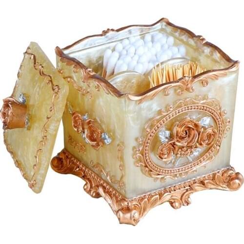 Resin Table Toothpick Dispenser Cotton Bud Holder Home Toothpick Storage Box Nordic Household Toothpick Holder with Lid LY105