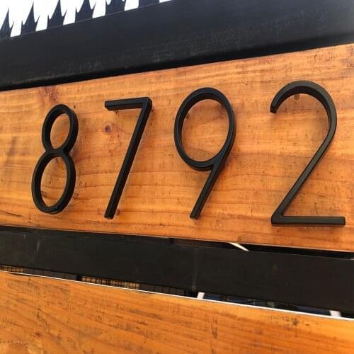 12cm Sign Plates 5 Inch. #0-9 Black Big 3D Modern House Number Door Home Address Numbers for House Number Digital Door Outdoor