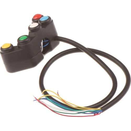Universal 5 button Array Motorcycle Switches Race Bikes 22mm Handlebar Switches Assembly Handle bar switch