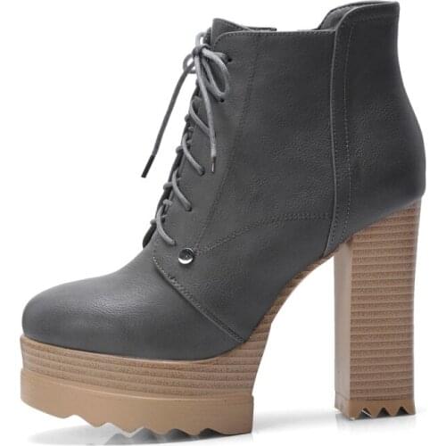 Big Size 9 10 11 boots women shoes ankle boots for women ladies boots shoes woman winter Side zipper cross binding drill