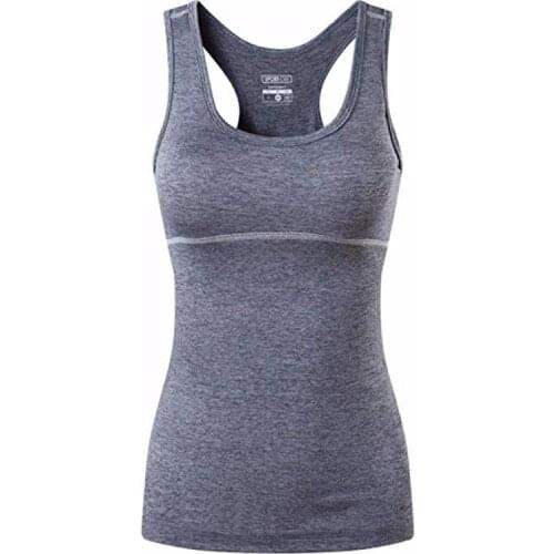 Jeansian Womens Quick Drying Slim Fit Tank Tops Tanktops Sleeveless Vest Singlet SWT238 DarkGray