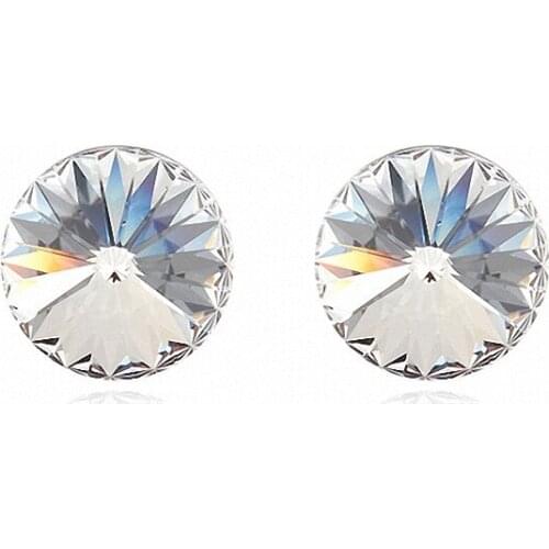 7 Colors Real Austrian crystals Stud earrings for women gold Color Earrings s New Sale Hot Round 96549Crystal