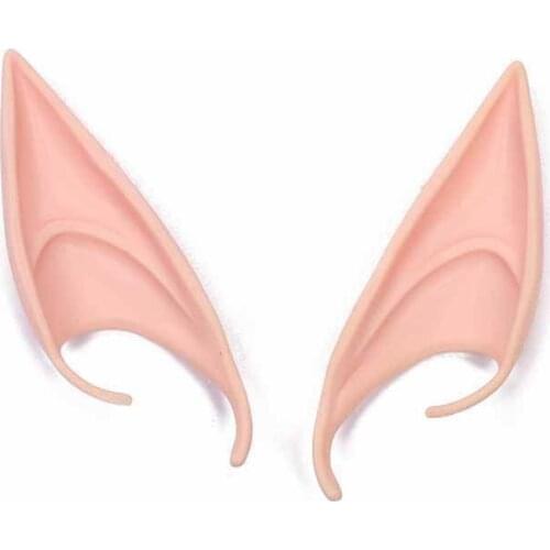 1Pair Christmas Angel Dress Up Elf Ears Fairy Cosplay Accessories Halloween Festive Party Latex Soft Harmless False Ears Props