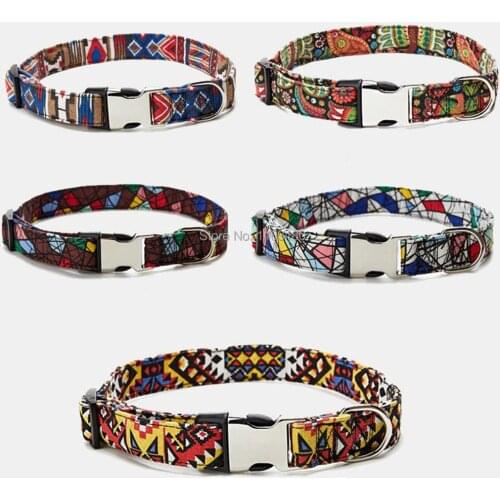 12pcs/lot Personalized Engraved Dog Collar Pet Ployester Dog Tag Collar Custom Dog ID Name Collars