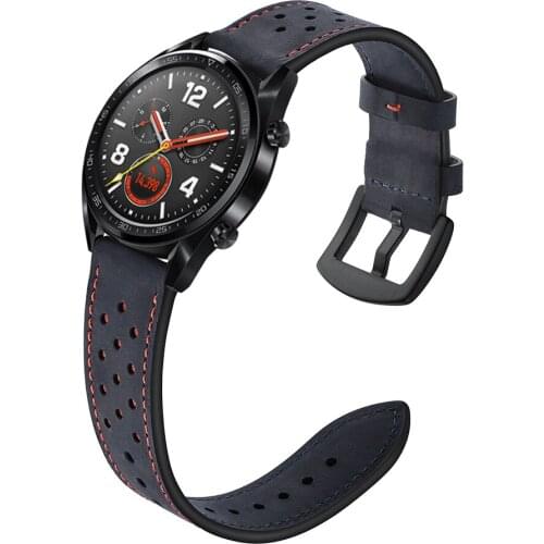 22mm Leather Bracelet strap for Amazfit Smart Sports Watch 2/2S/3 band for amazfit GTR 47mm Watchband accessories