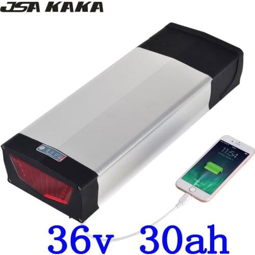 36V 500W 1000W E-Bike Battery 36V 30AH electric bicycle battery 36V 20AH 25AH 30AH Lithium battery with USB port and 2A charger