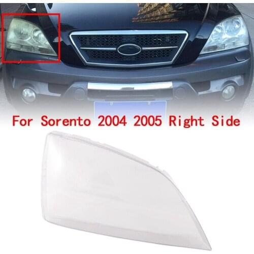 Car Front Side Headlight Clear Lens Lamp Shade Shell Cover for KIA Sorento 2004 2005