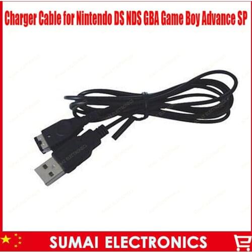 Free Shipping 50pcs/lot USB Power Supply Charger Cable for Nintendo DS NDS GBA Game Boy Advance SP
