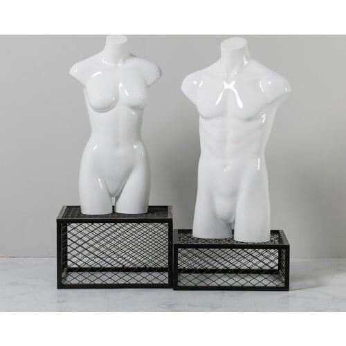 Gloss White Half Body Mannequin Men&Women Model Upper Body Manikin