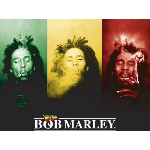 BOB MARLEY - FLAG (EM-2-102) Custom HD Home Decor Retro Classic Vintage Movie Poster 40x60cm New Wall Poster DGT-5660